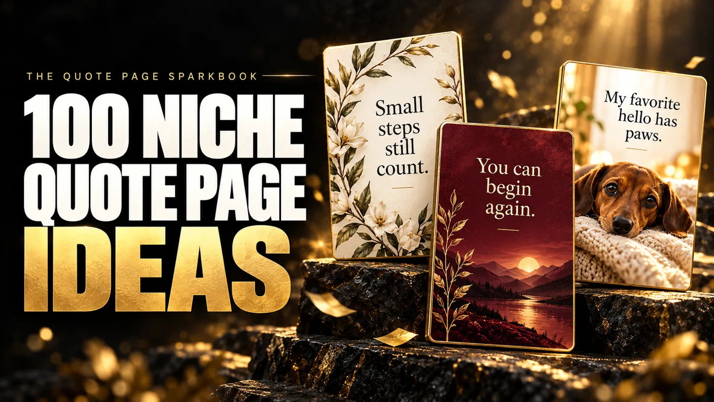 The Quote Page Sparkbook: 100 niche quote page ideas
